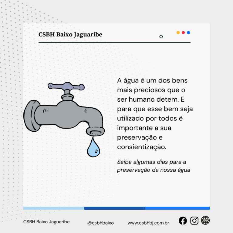 PRESERVAÇÃO DA NOSSA ÁGUA