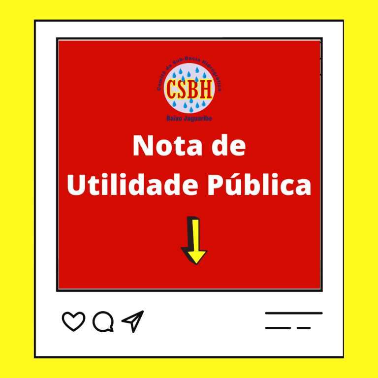 NOTA DE UTILIDADE PÚBLICA